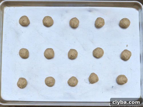 How to make Italian Wedding Cookies, cookie doughs on a baking sheet