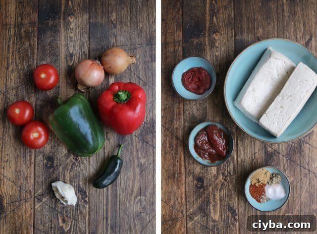 Chipotle-Style Sofritas Recipe: Spicy Tofu Bowl in 30 Minutes 5 Ingredients for sofritas and roasted pepper sauce.