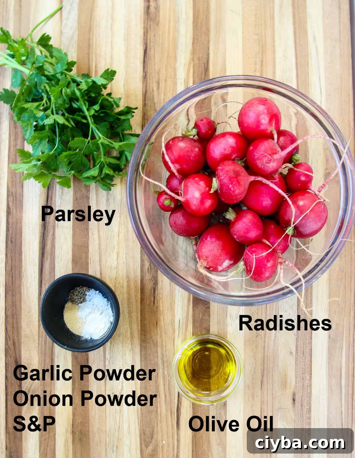 The ingredients need to make this recipe.