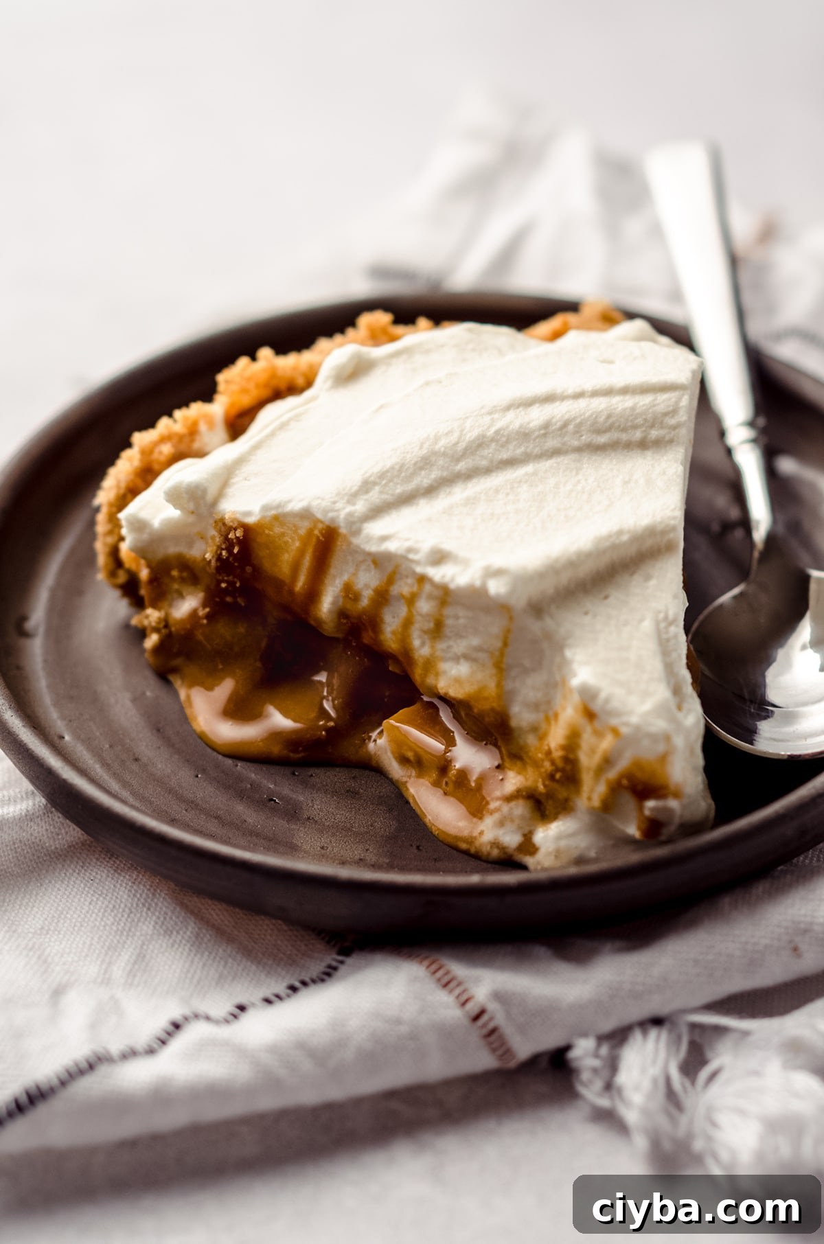slice of banoffee pie on a plate