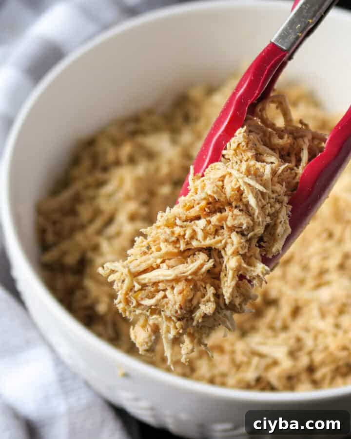 Crockpot Chicken Taco Meat {Easy, 3-Ingredient Recipe}