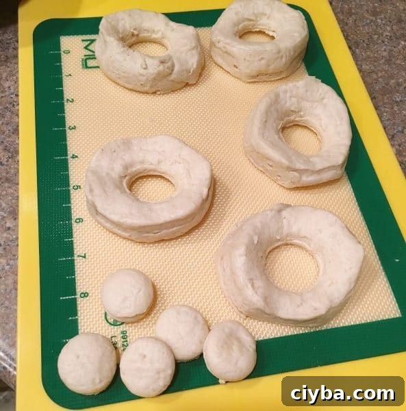 Grand's Quick Donuts: Simple Homemade Donut Recipes 4 Grands Biscuits cut into donuts
