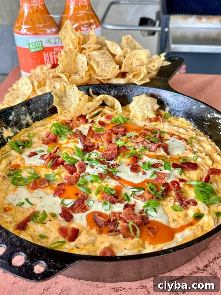 Smoked Buffalo Chicken Dip