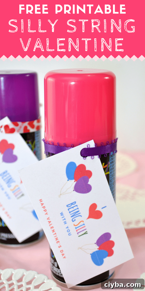Pin this Silly String Valentine idea