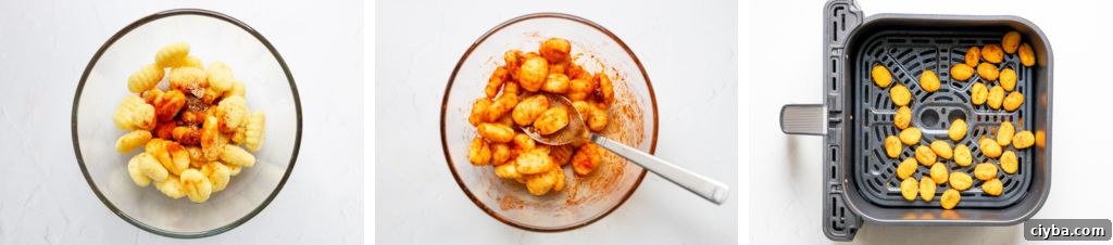 How to make air fryer gnocchi step by step