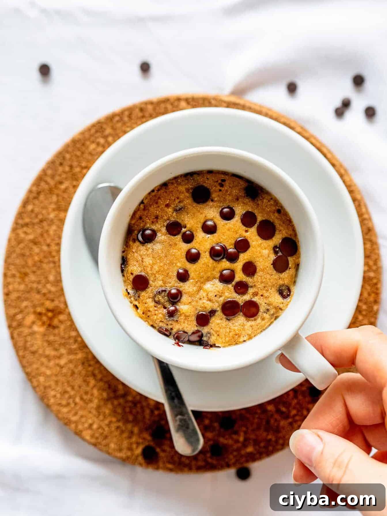 Choc Chip Mug Cake.
