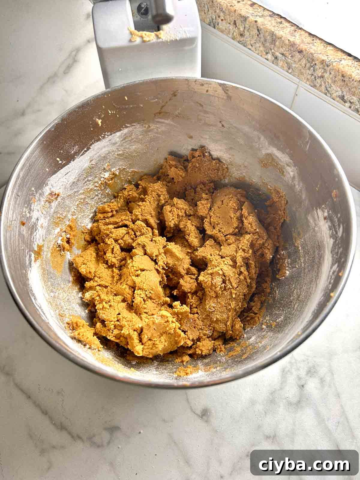 Classic Gingerbread Cookies Recipe for Soft, Spiced Cookies 6 flour mixture mixed into wet ingredients.