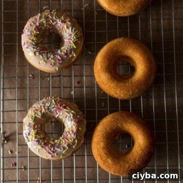 10 Irresistible Baileys Dessert Recipes for St. Patrick’s Day 12 5 Baileys donuts on a wire cooling rack