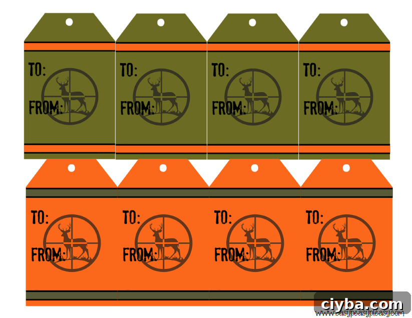 Free Printable Deer Hunter Gift Tags To and From