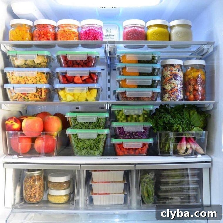 organized fridge