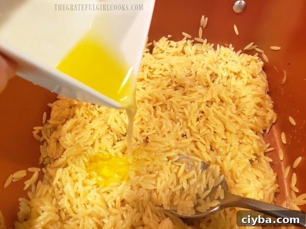 Orzo with melted butter