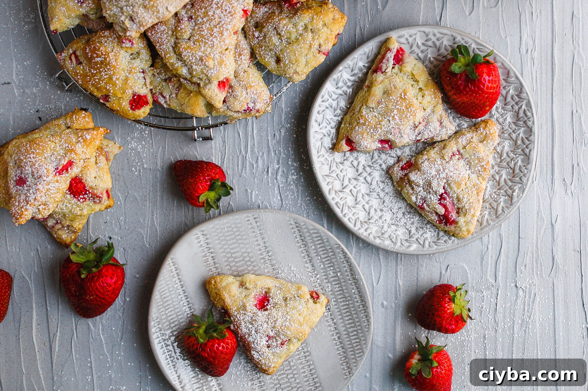 Strawberry Rhubarb Scones