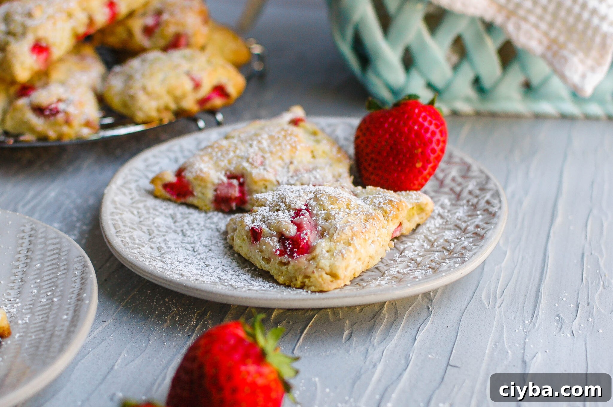 Strawberry Rhubarb Scones
