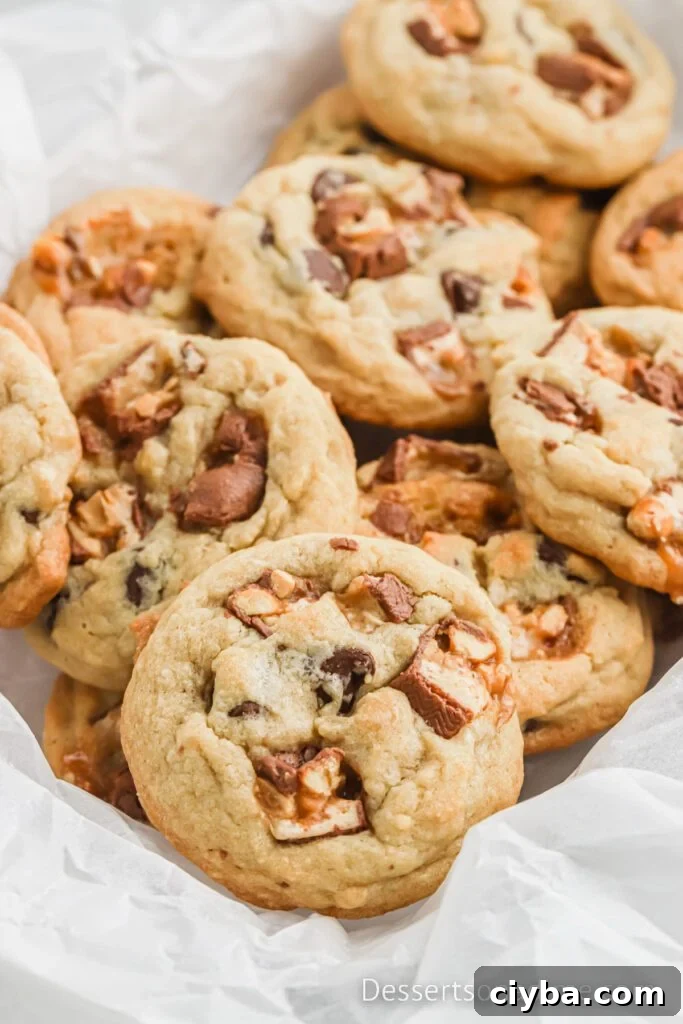 Snickers Cookies stacked