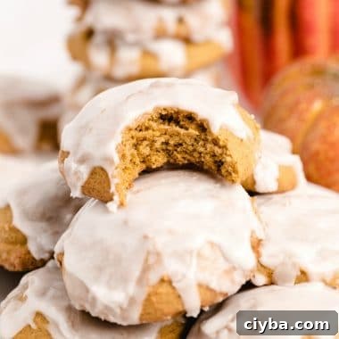 pillowy soft iced pumpkin cookies