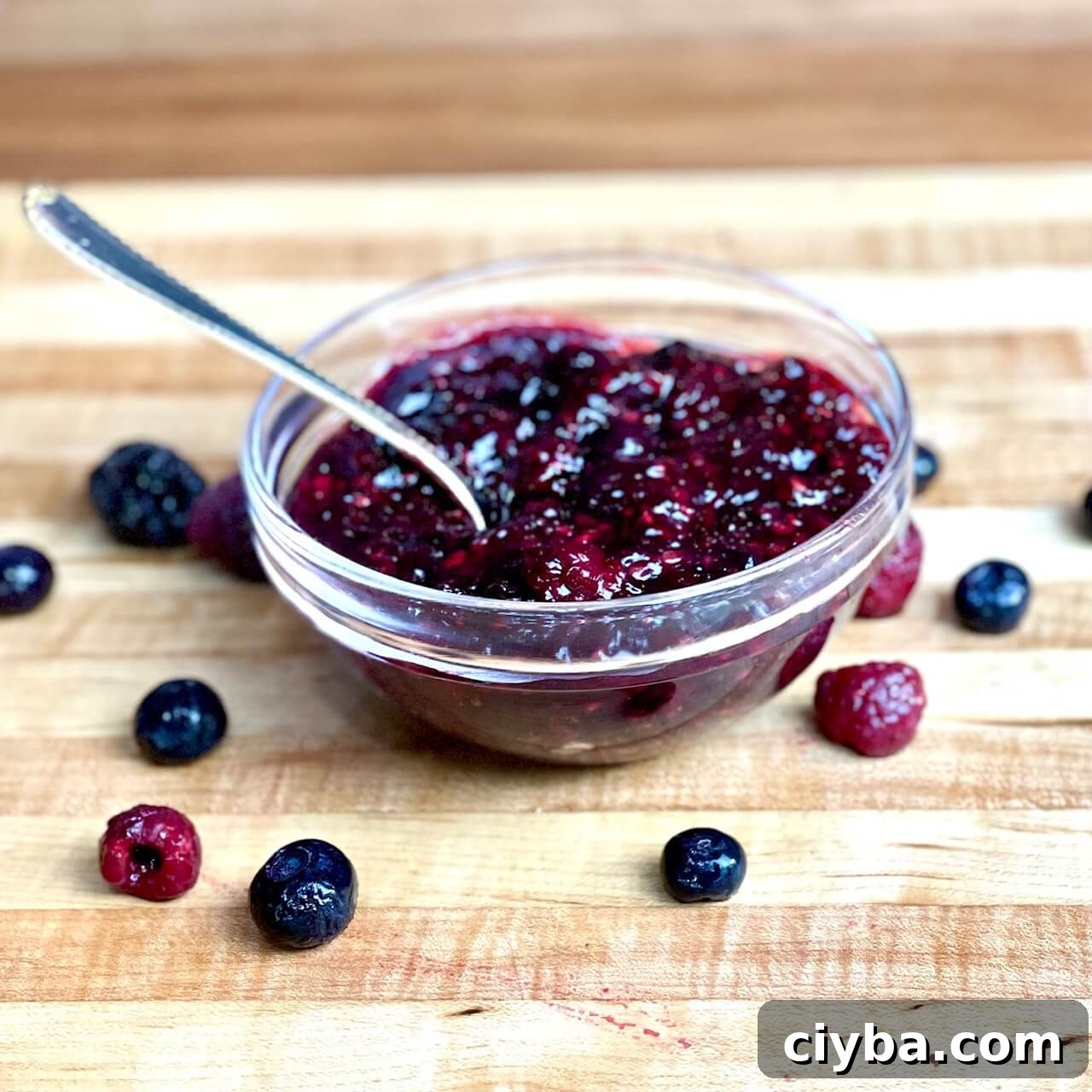 Triple berry compote