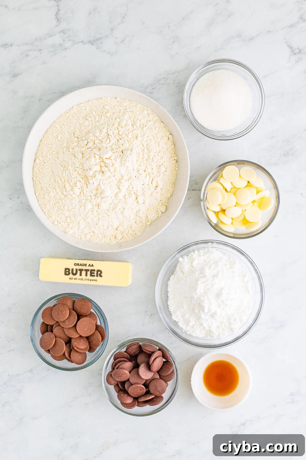 ingredients needed to make christmas shortbread