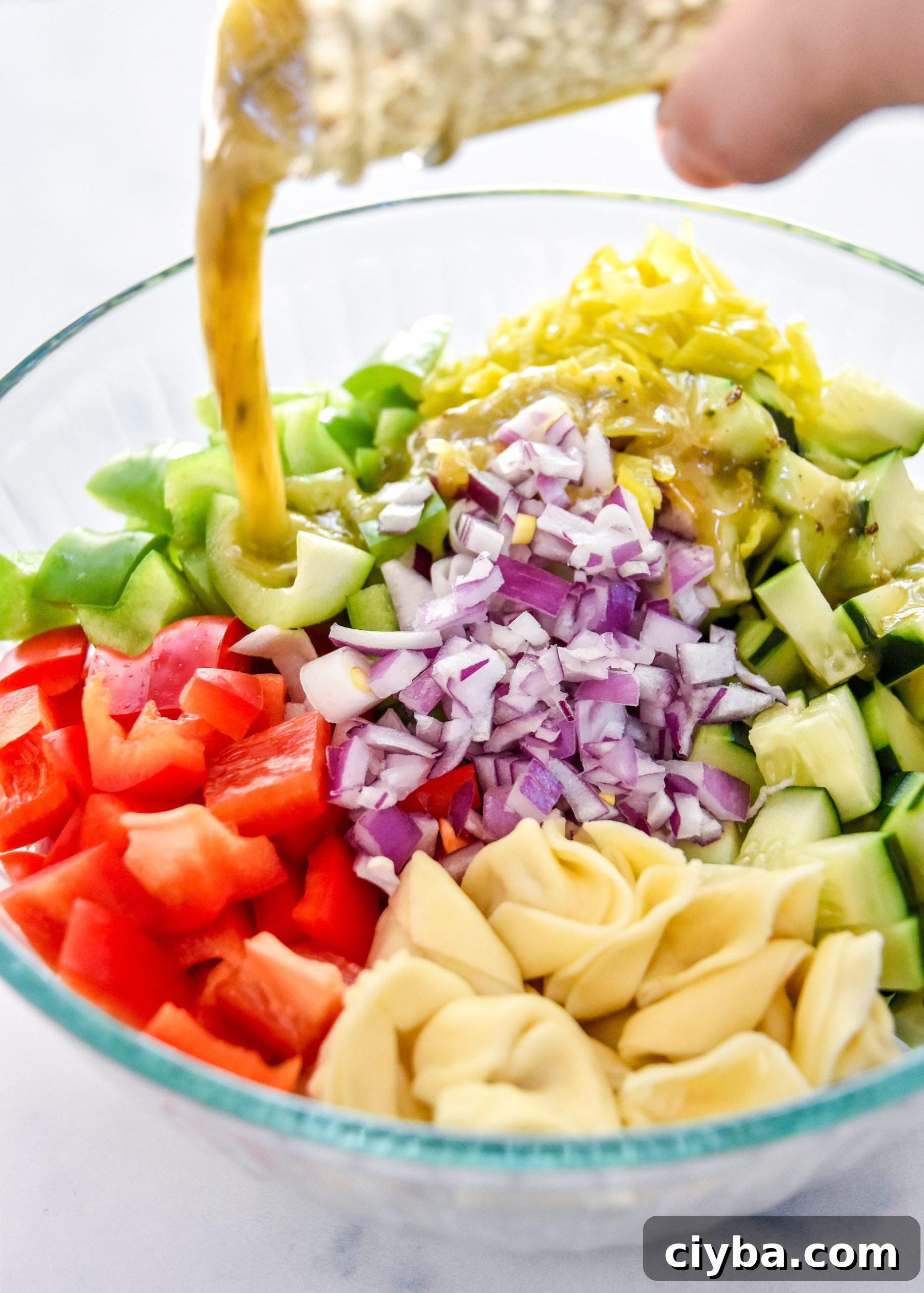 Zesty Italian Tortellini Pasta Salad