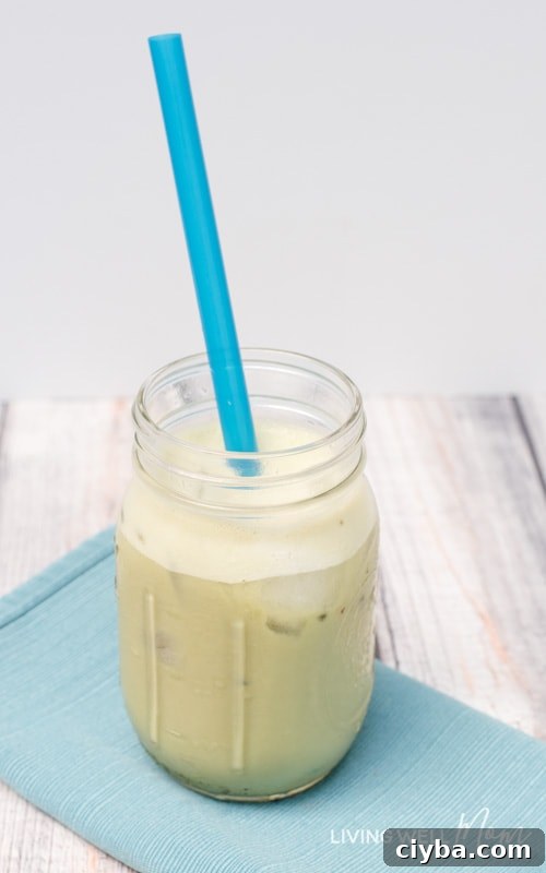 Love Starbucks iced green tea latte, but dislike the price and excess sugar? Try this light and creamy Healthy Copycat Iced Green Tea Latte recipe! With matcha green tea, almond milk, and natural sweetener, this homemade version takes just 2 minutes to whip up and is dairy-free, soy-free, refined sugar-free, and far cheaper!