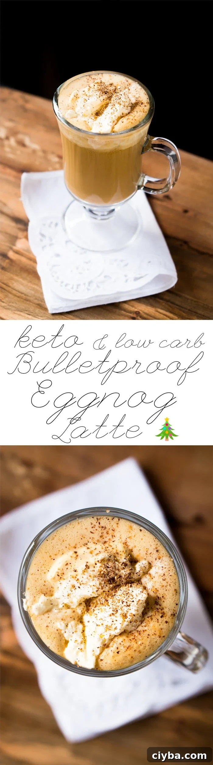 Keto Bulletproof Eggnog Latte 🎄 #bulletproofcoffee #bpc #keto