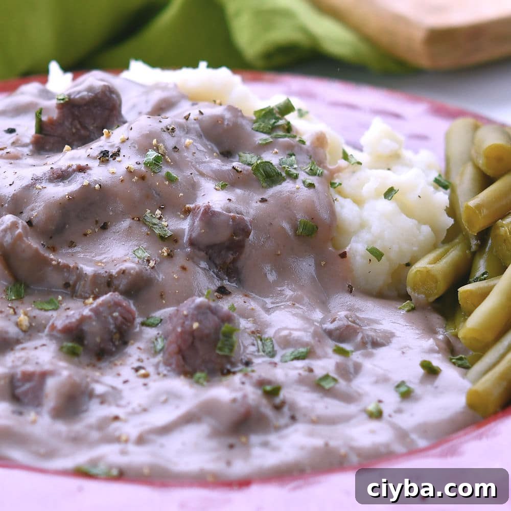 24Bite: Crockpot Homestyle Beef Tips and Mushroom Gravy