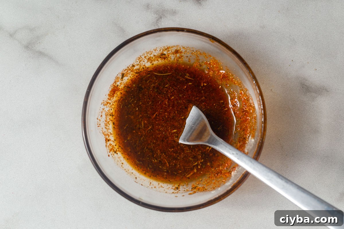 marinade in the bowl