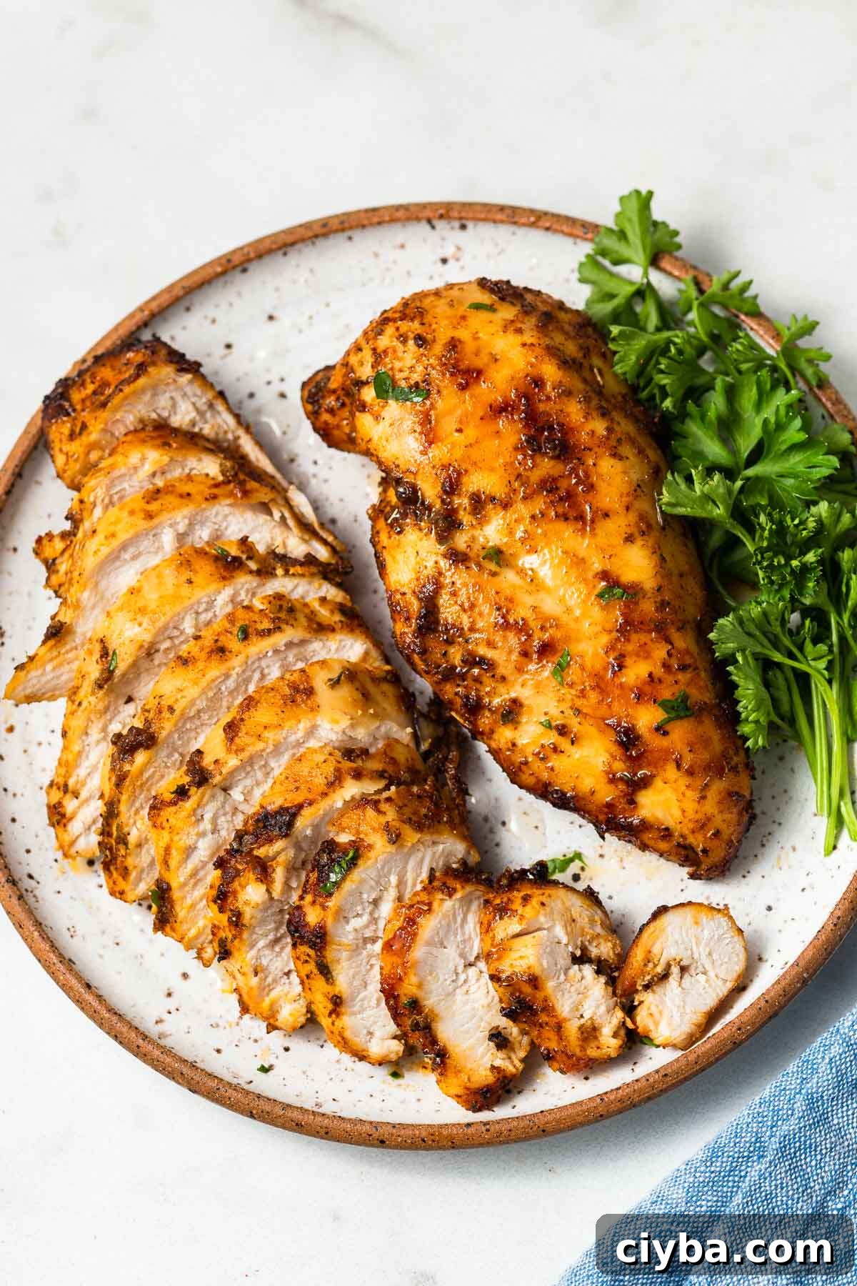 sliced air fryer chicken breasts