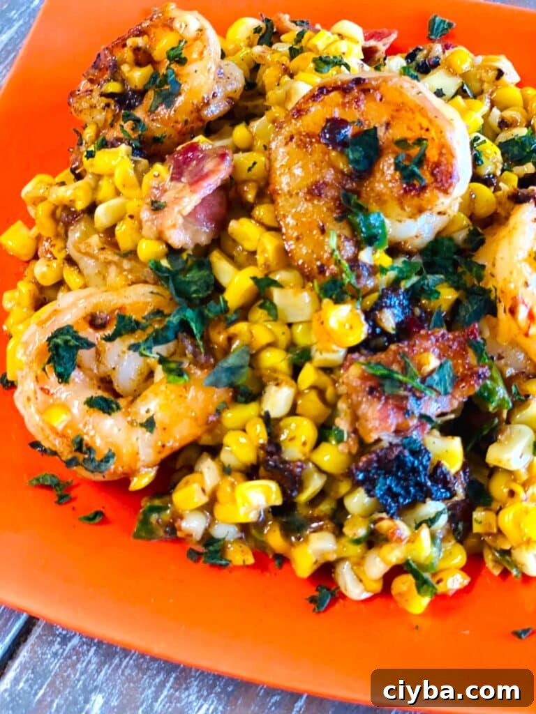 Blackstone Shrimp with Bacon and Grilled Corn 7 Blackstone shrimp bacon and corn