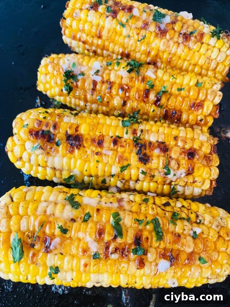 Blackstone Shrimp with Bacon and Grilled Corn 9 Blackstone Garlic Butter Corn