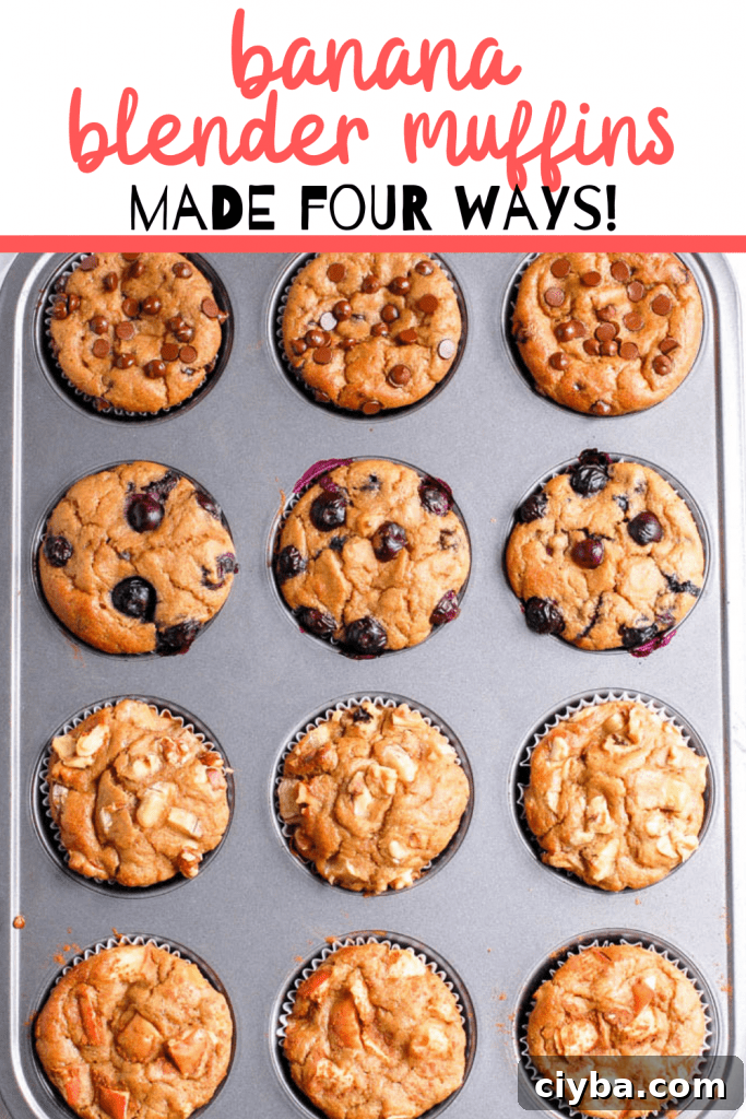 blender muffins in tray
