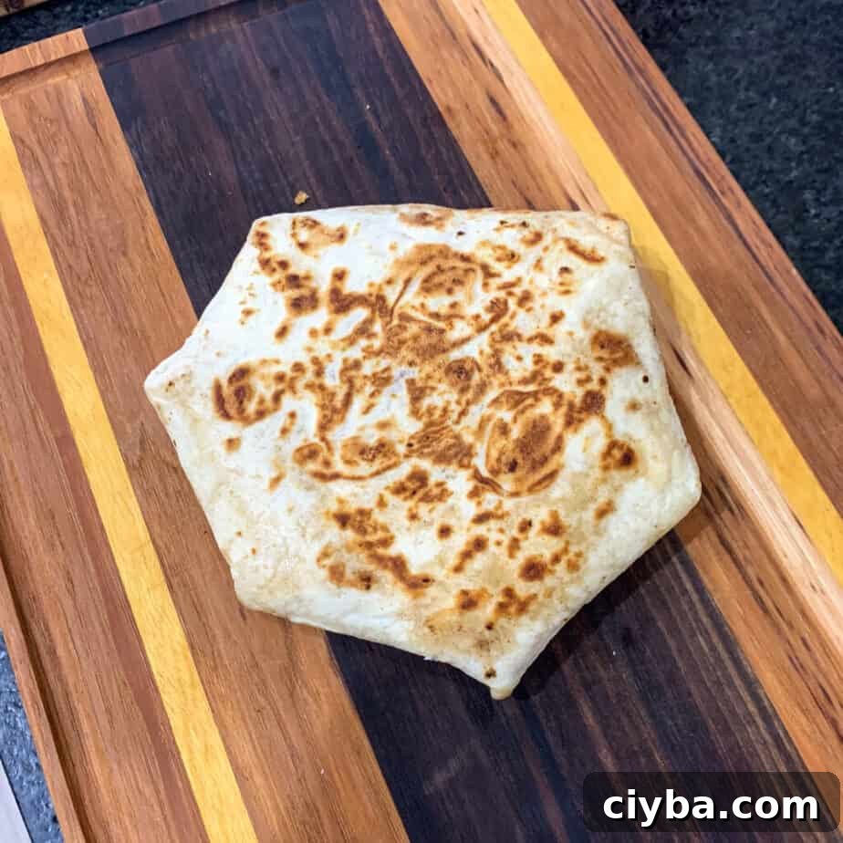 Crispy Pulled Pork Crunchwrap Supreme Recipe 11 finished crunch wrap