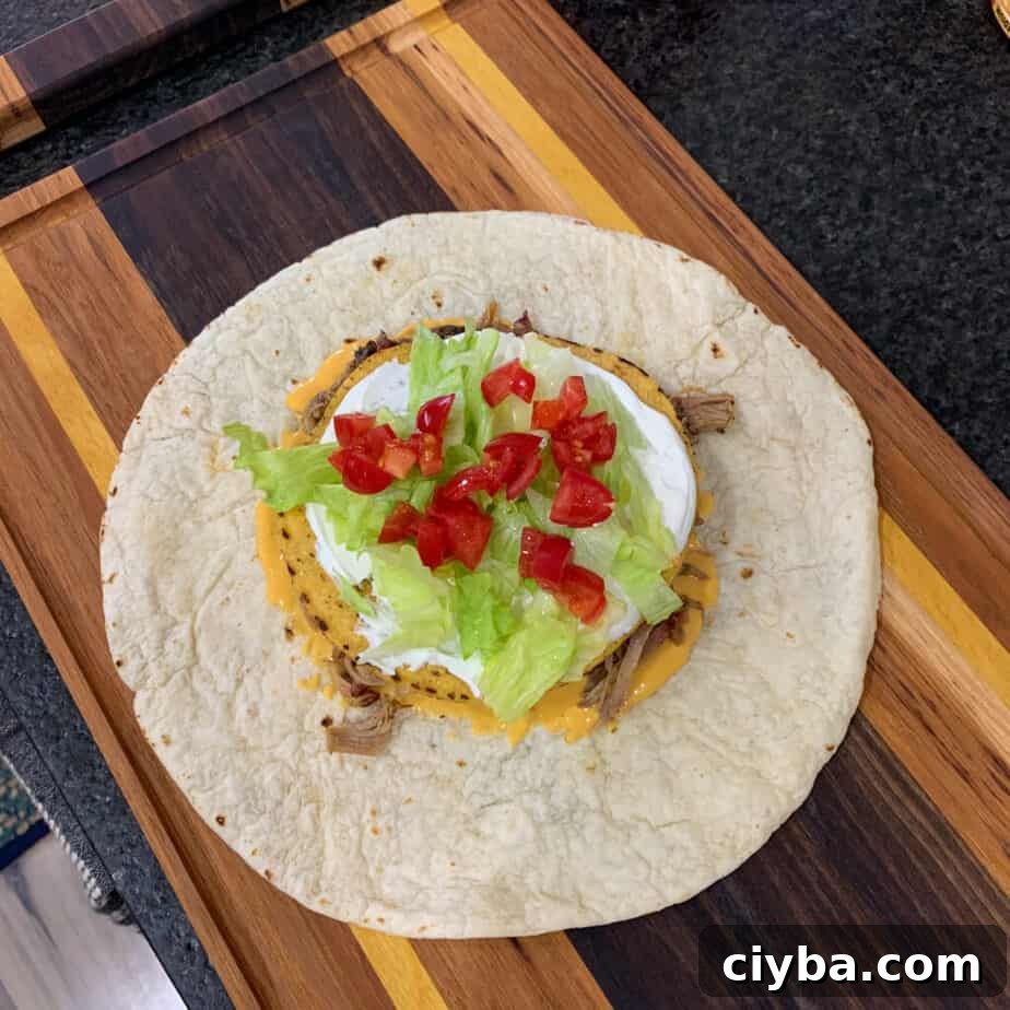 Crispy Pulled Pork Crunchwrap Supreme Recipe 9 img 5651 8