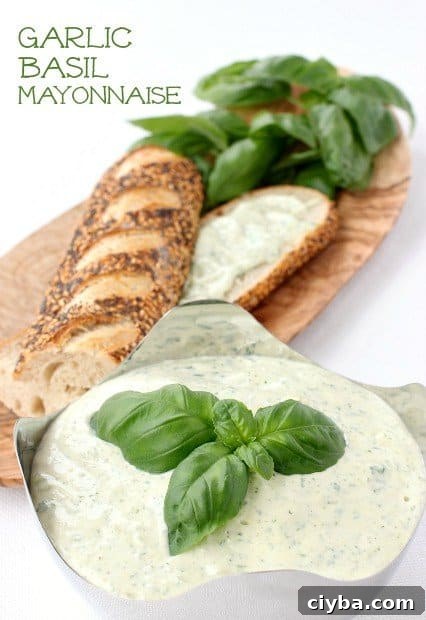 Garlic Basil Mayonnaise hero