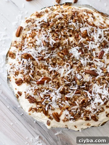 Frozen pecan pie