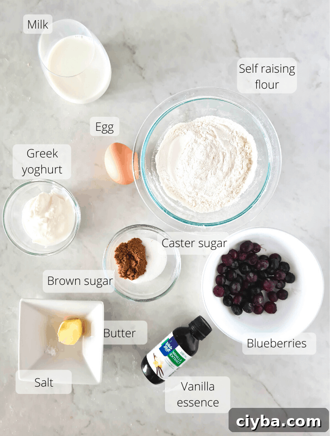 Ingredients required to make this recipe, all labeled