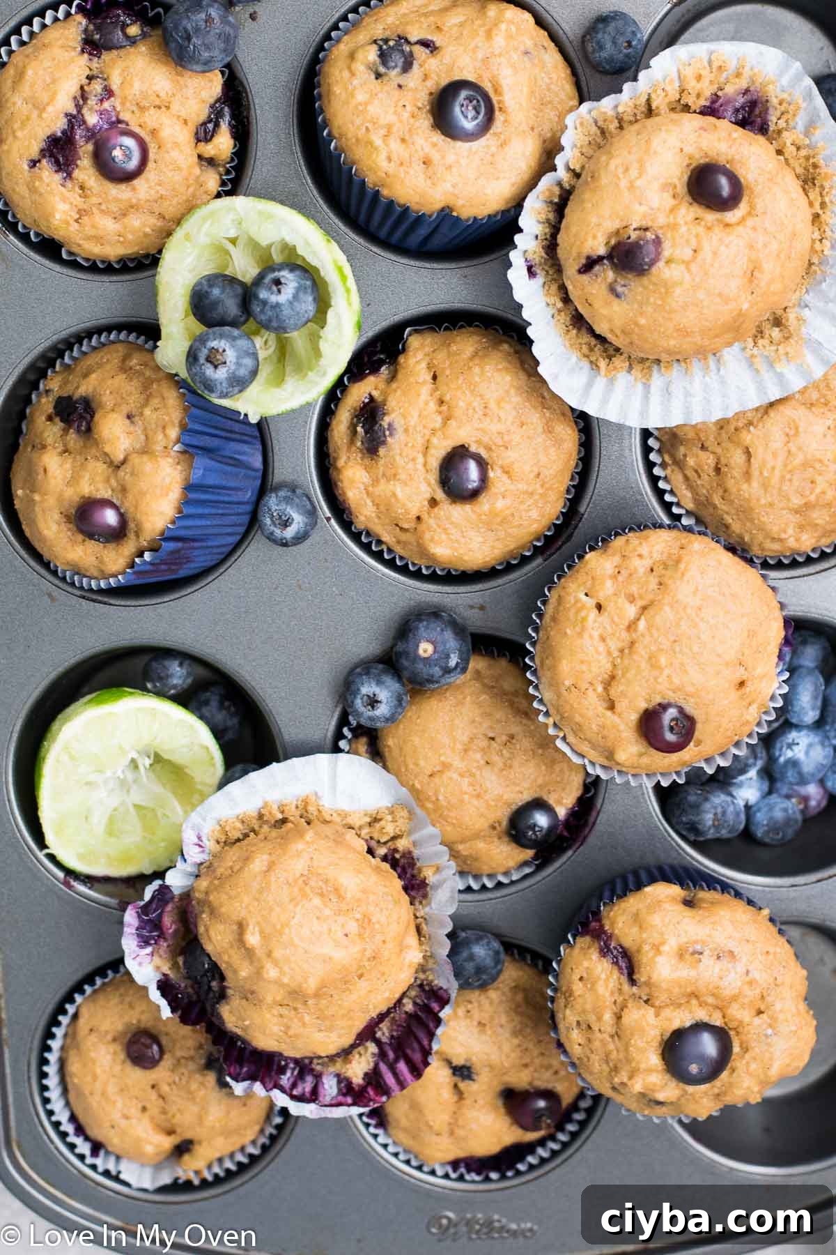 blueberry lime muffins