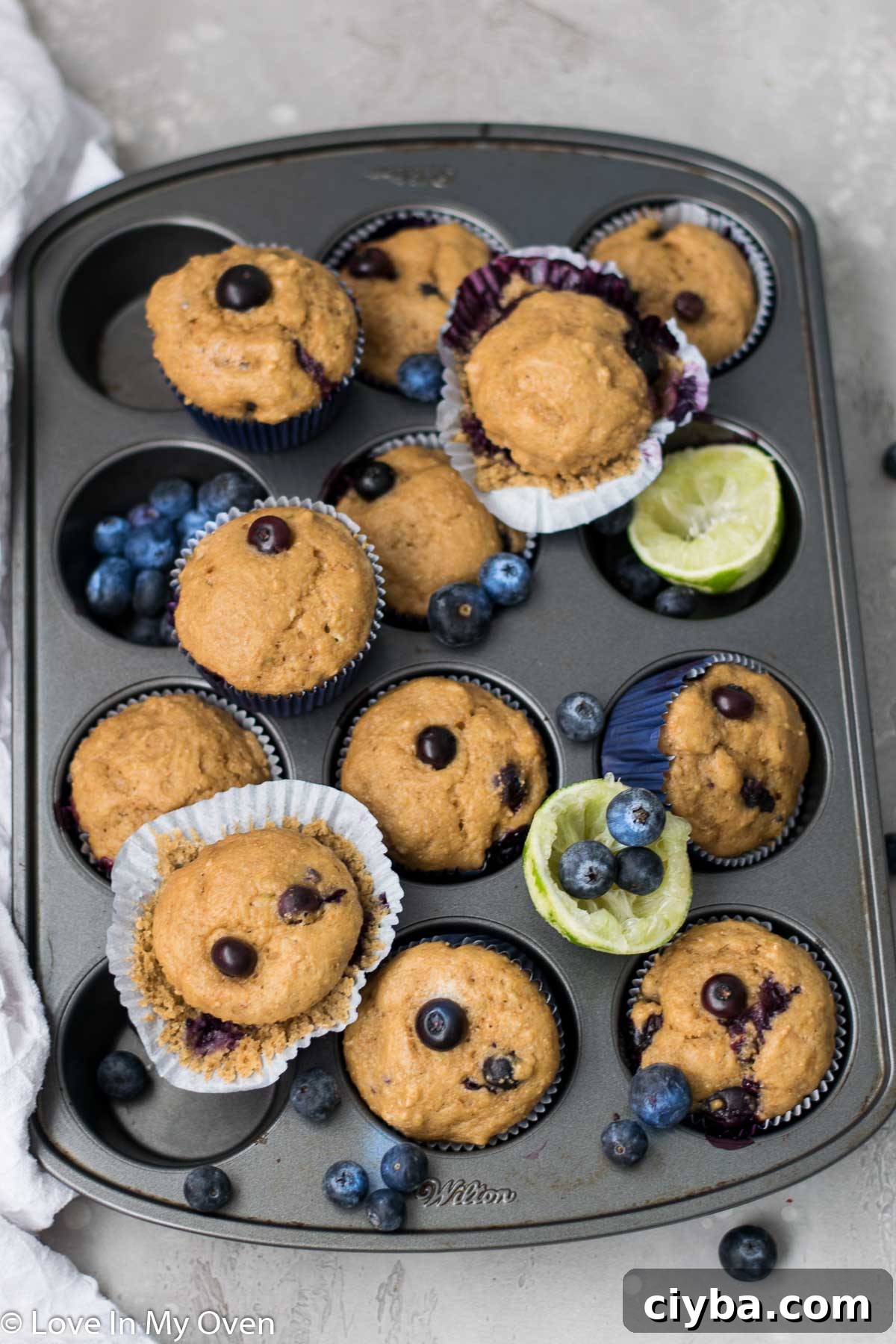 blueberry lime muffins