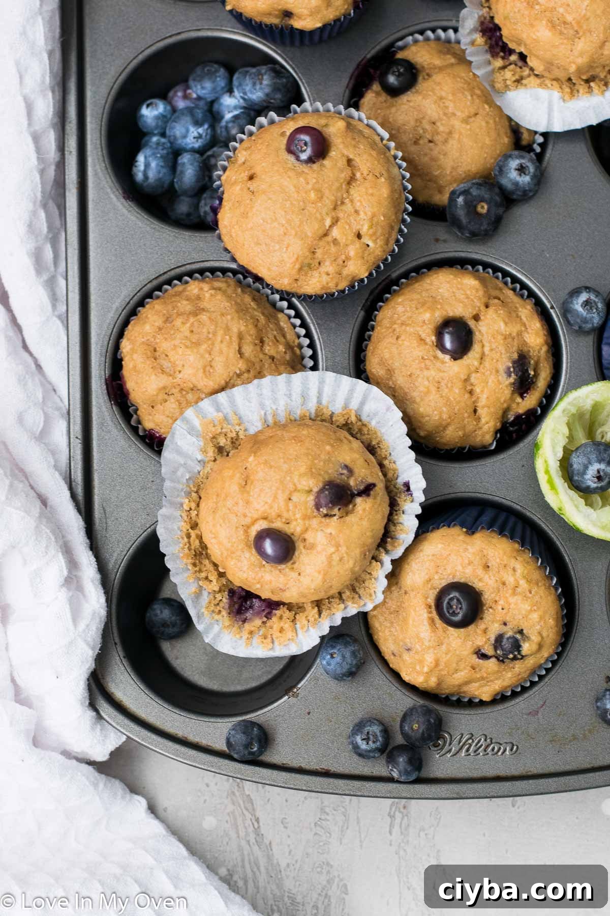 blueberry lime muffins