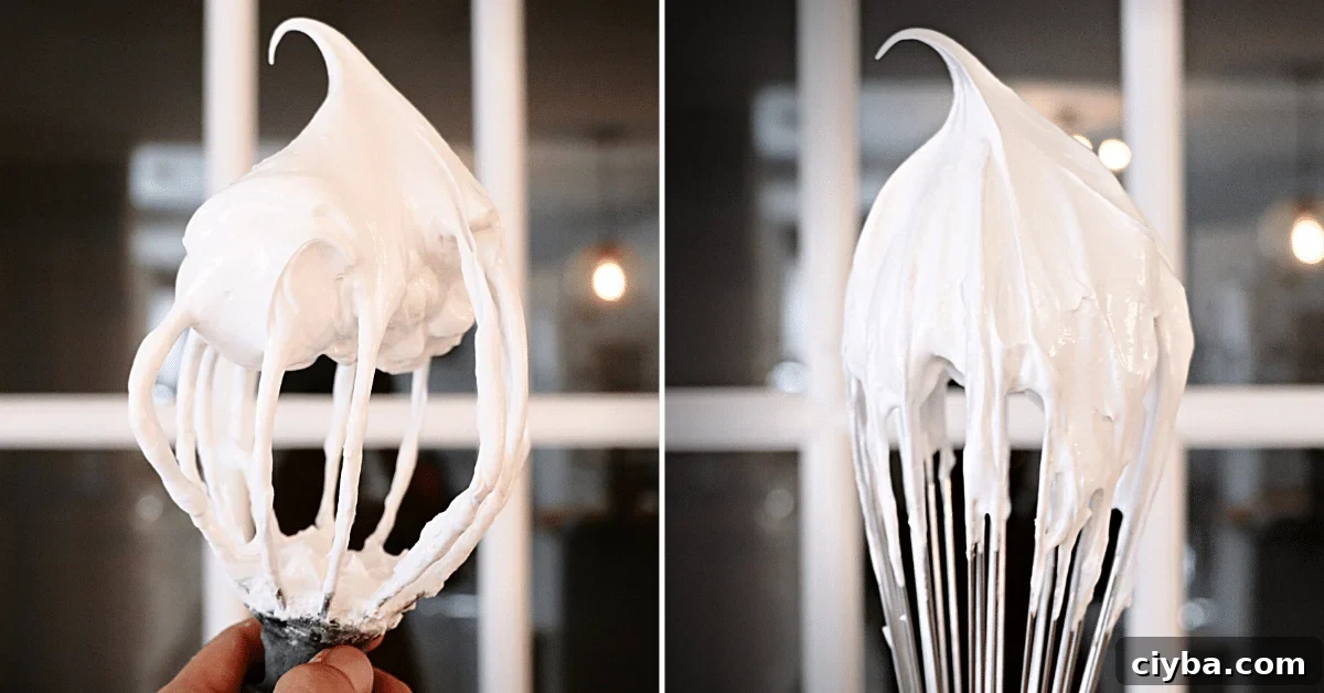 Italian meringue on 2 whisks