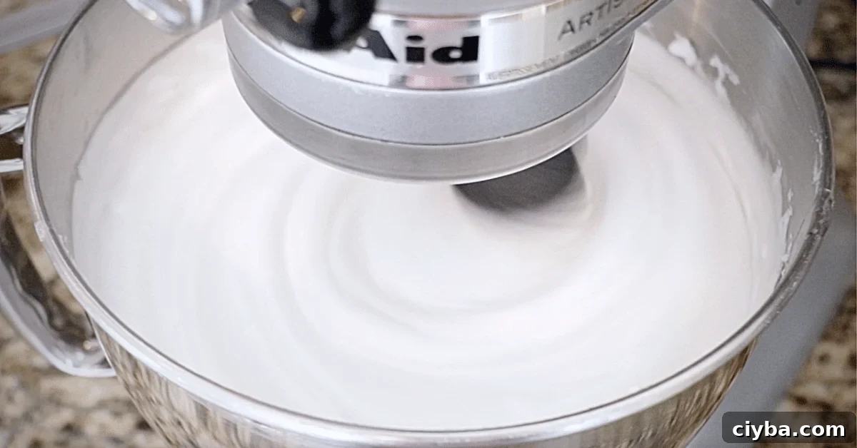 whipping Italian meringue