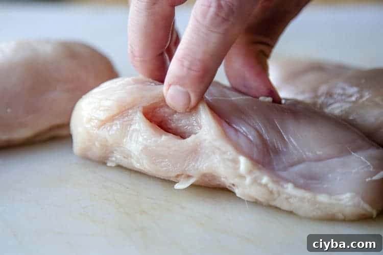 How to stuff chicken breasts