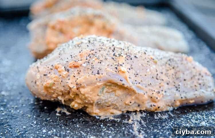 Stuffed and seasoned chicken breast