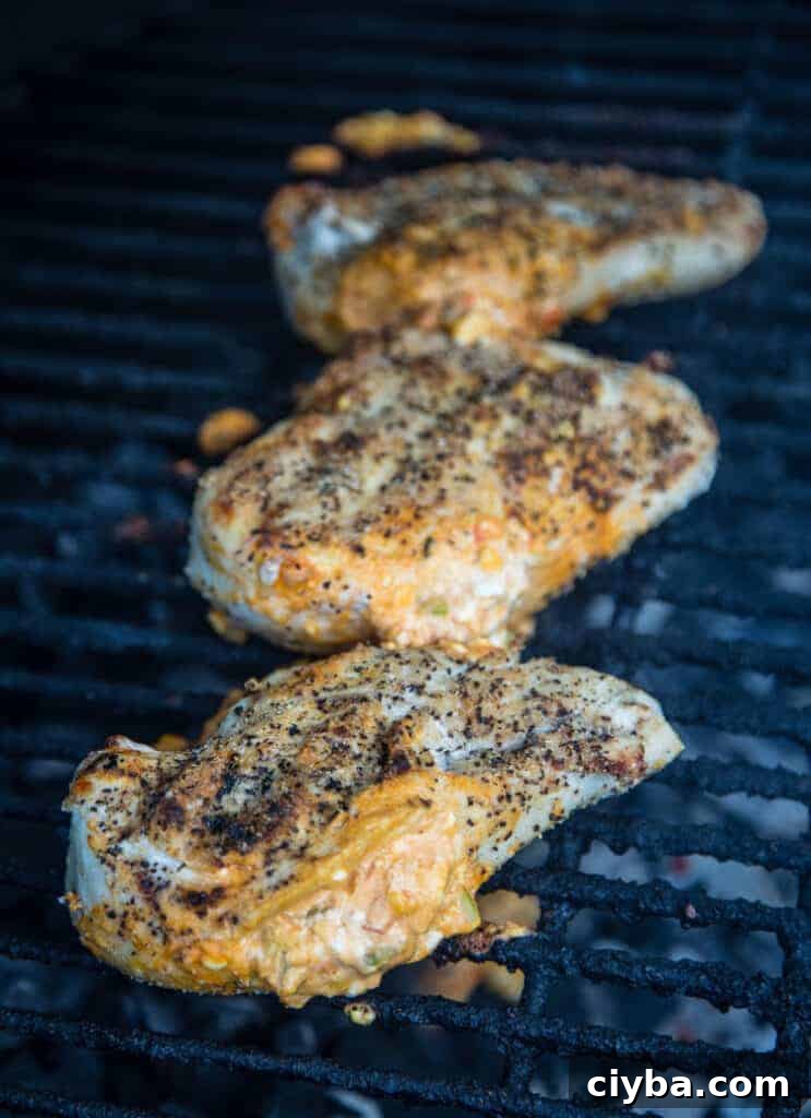 How to grill stuffed chicken breasts