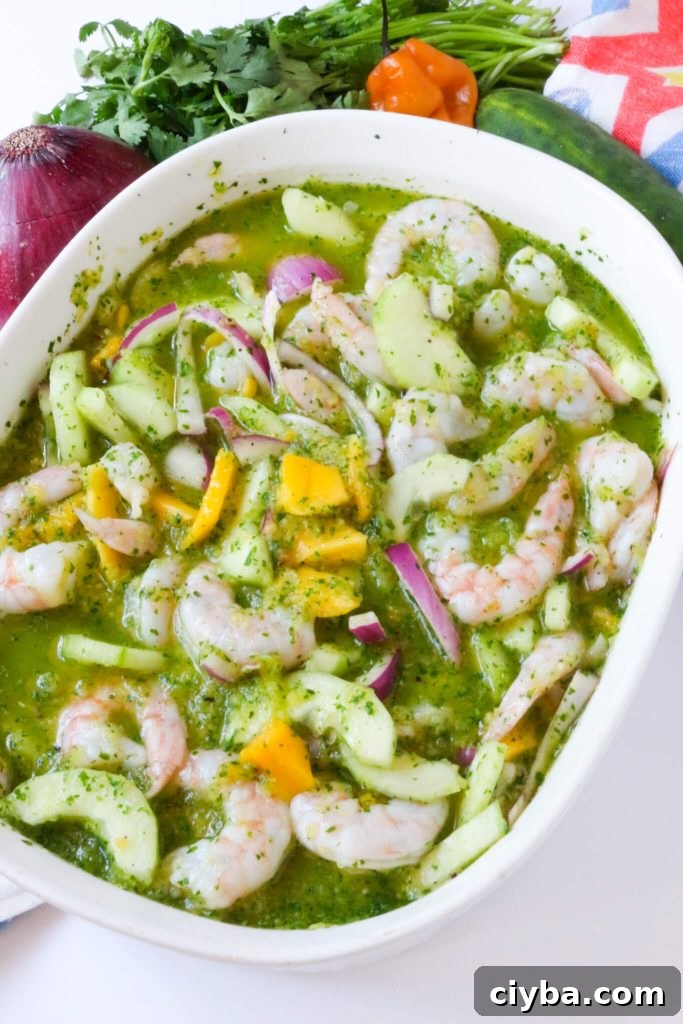 Shrimp Aguachile with Mango #shrimpaguachile #aguachile #mexicanfood