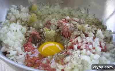 Ingredients for greek beef patty recipe, biftekia.