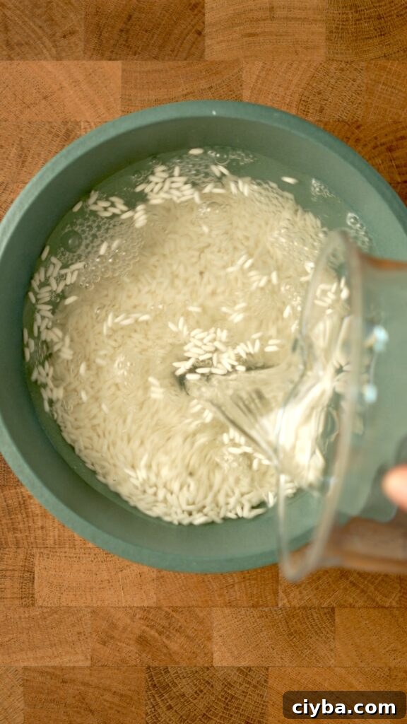 soaking glutinous rice overnight