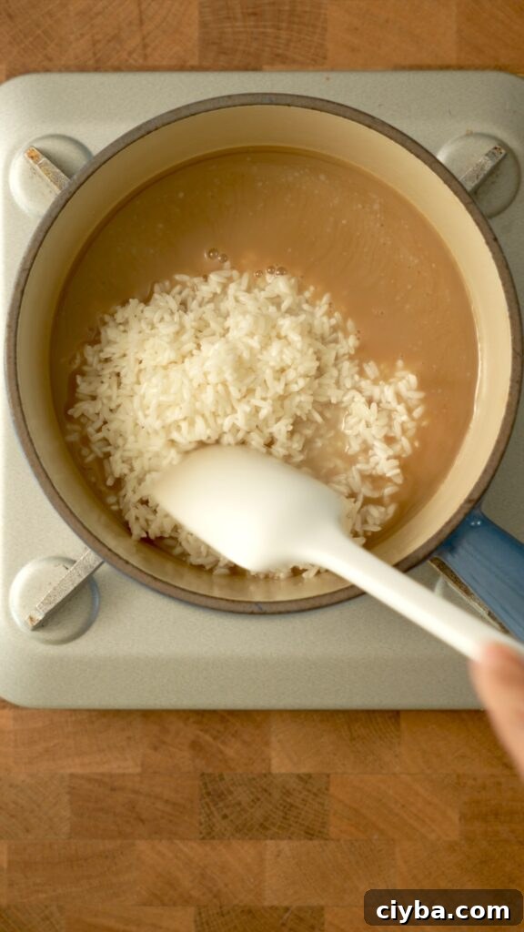 add the glutinous rice