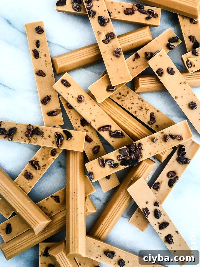 Creamy, lightly salted with a little crunch, these mini Salted Caramelized White Chocolate Bars deliver big on flavour with just three ingredients.