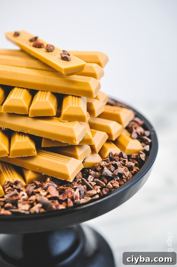 Creamy, lightly salted with a little crunch, these mini Salted Caramelized White Chocolate Bars deliver big on flavour with just three ingredients.