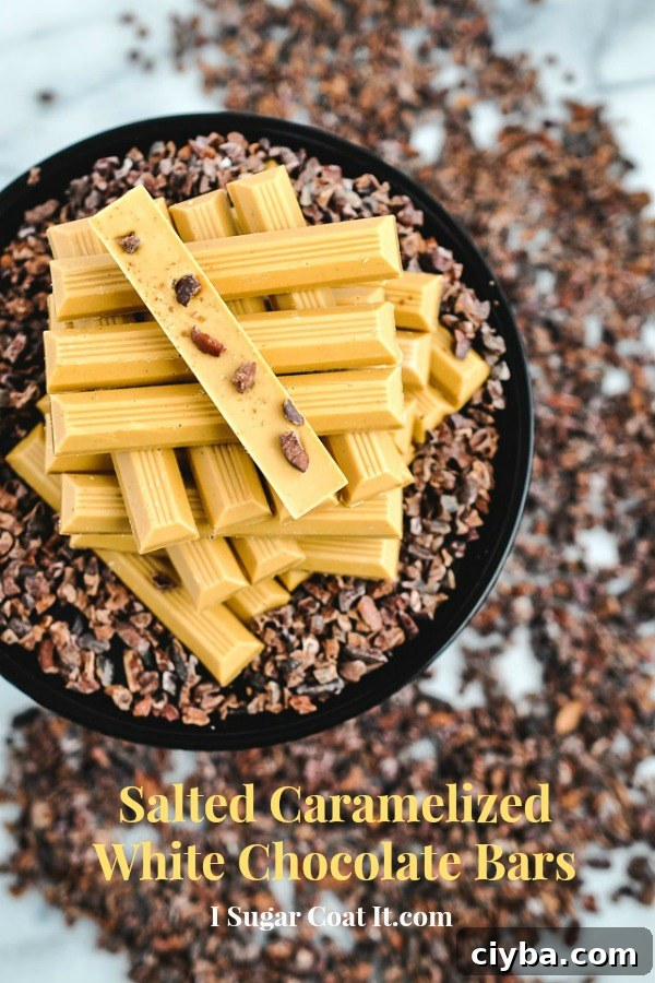 Creamy, lightly salted with a little crunch, these mini Salted Caramelized White Chocolate Bars deliver big on flavour with just three ingredients.
